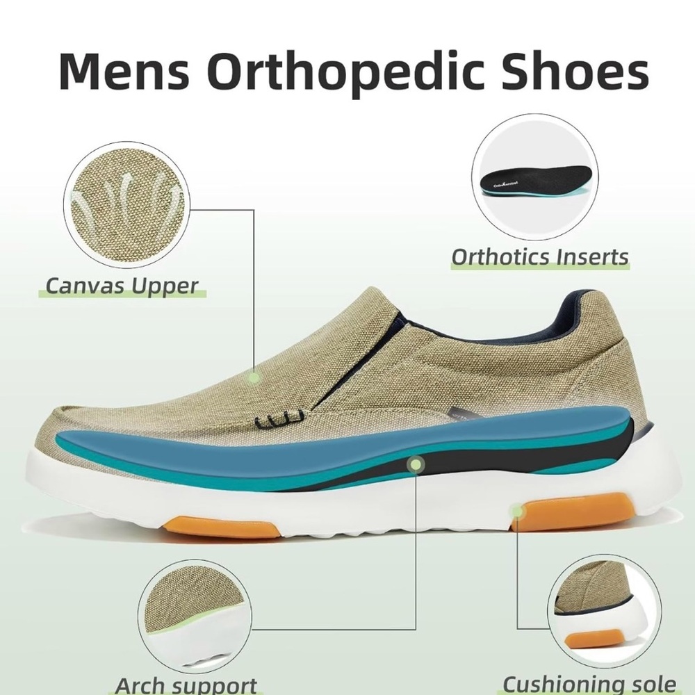 Men’s Orthopedic Shoes size 9 Kahki Colored